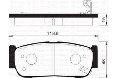 SP1178SNS_=1239 02 колодки дисковые з Santa Fe 2.7 для HYUNDAI SANTA FE II (CM) 2.2 CRDi 2006-2009, код двигателя D4EB, V см3 2188, кВт 114, л.с. 155, Дизель, Sangsin brake SP1178